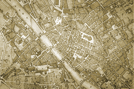 Mappa di Firenze nel 1864