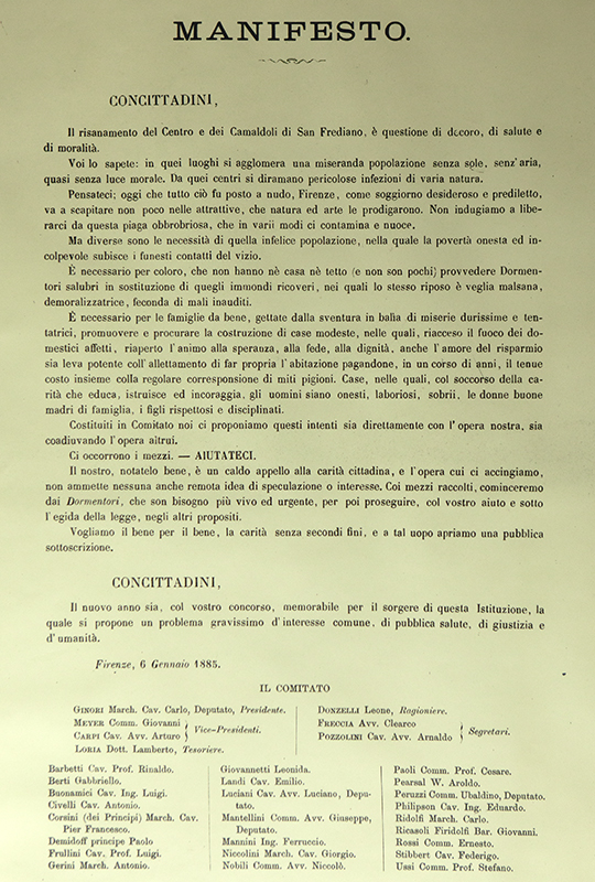 Chiasso dei Buoi, piazza S. Maria Maggiore, in una foto del 1886